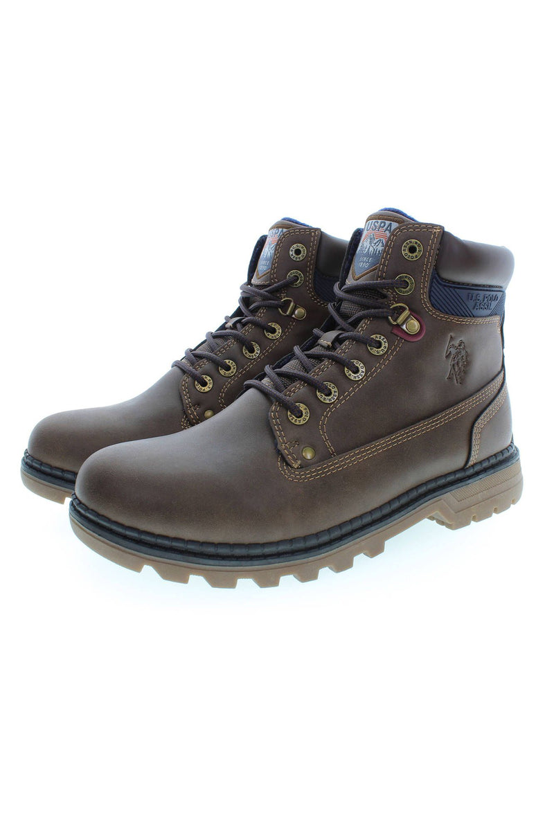 Brown Polyester Men Boot U.S. POLO ASSN.