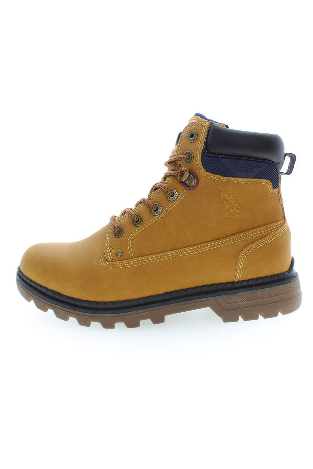 Beige Polyester Men Boot U.S. POLO ASSN.