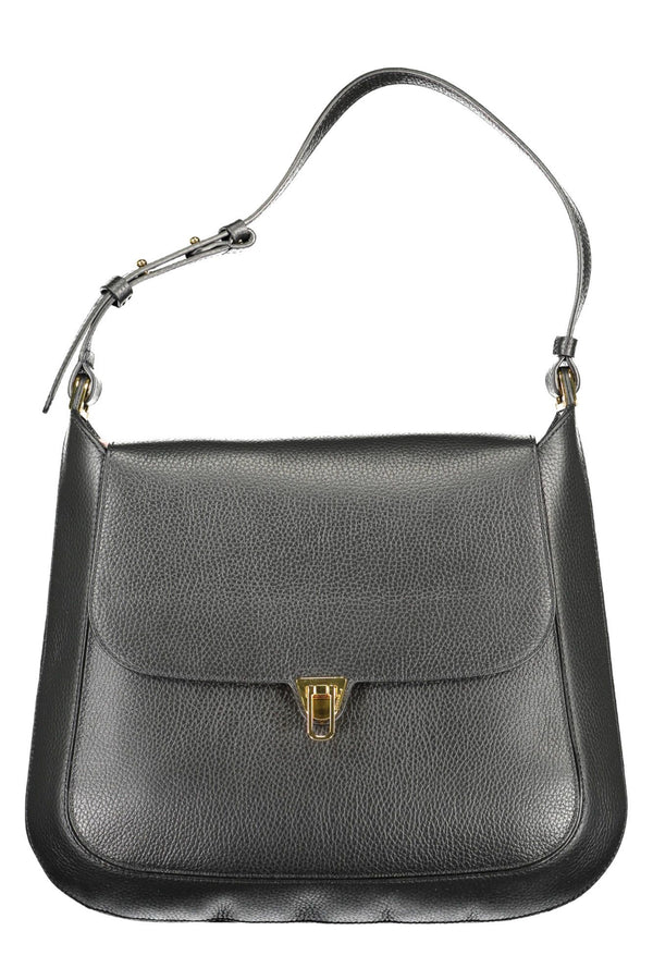 Black Leather Women Handbag Coccinelle