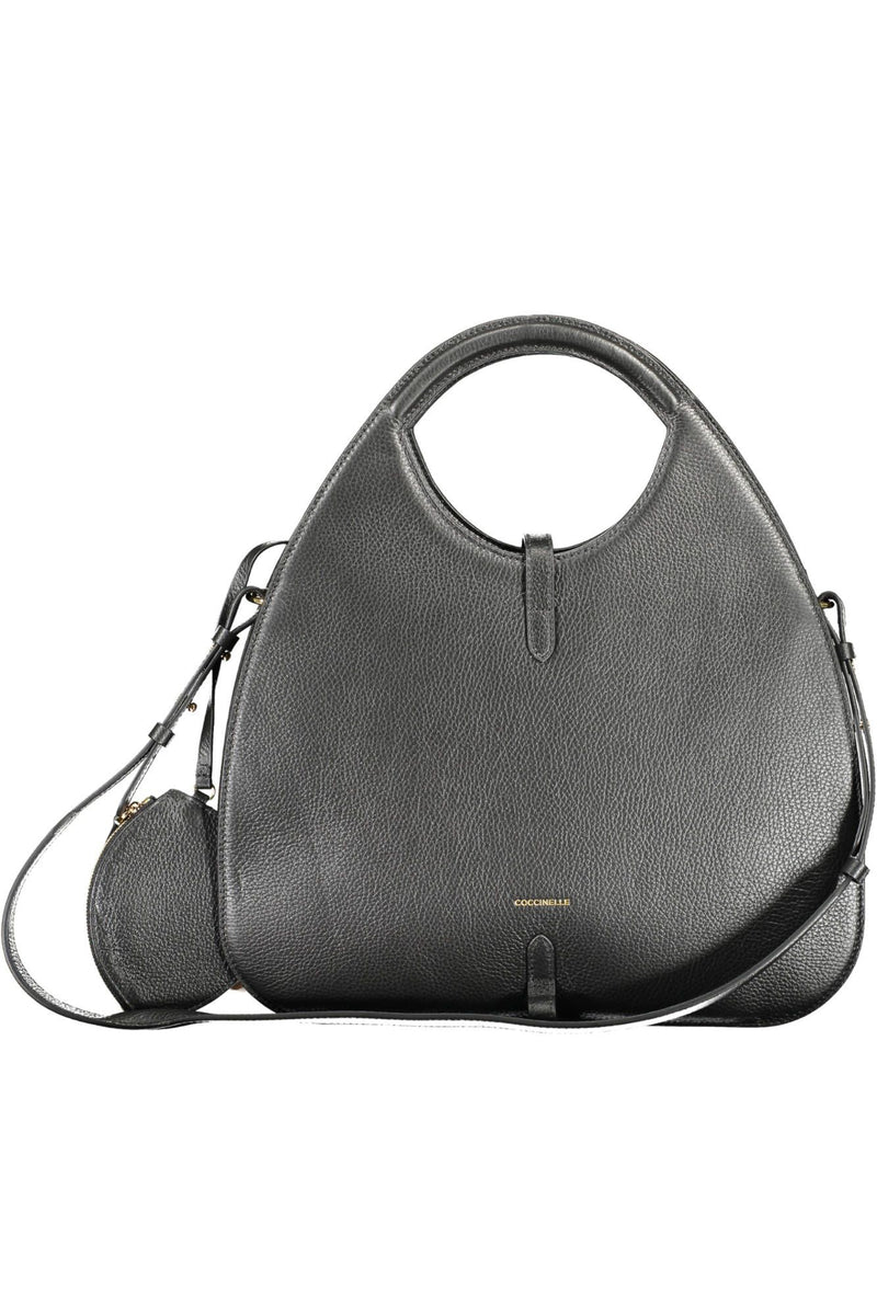 Black Leather Women Handbag Coccinelle