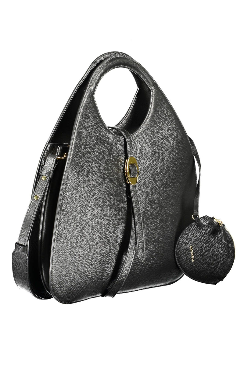 Black Leather Women Handbag Coccinelle