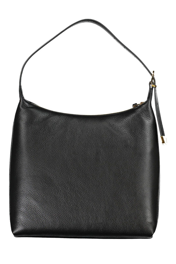 Elegant Black Leather Shoulder Bag Coccinelle