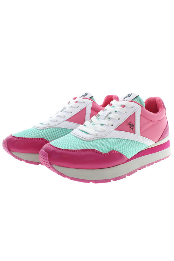 Pink Polyester Women Sneaker U.S. POLO ASSN.