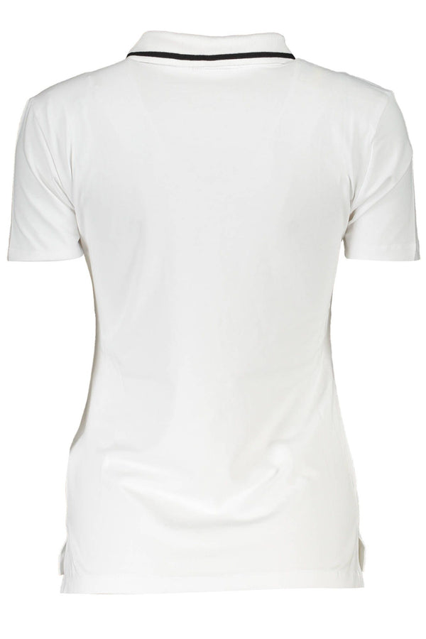 White Cotton Women Polo Shirt Fila