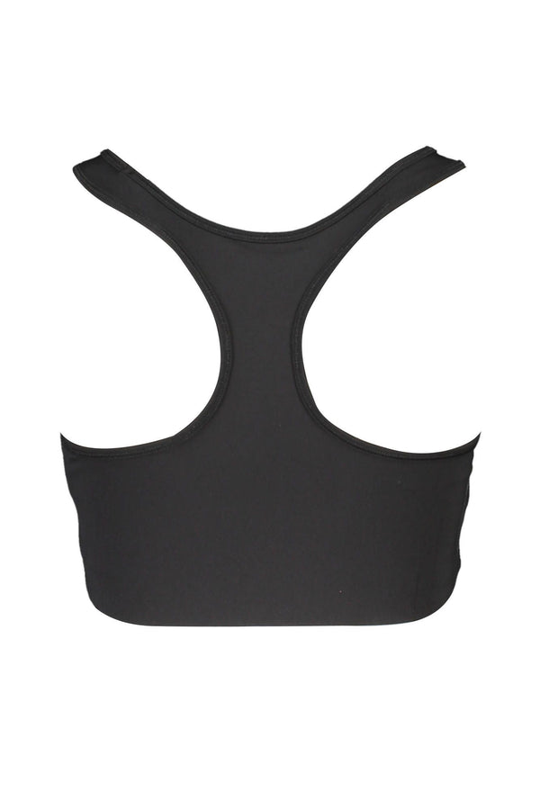 Black Polyester Women Sports Bra Fila