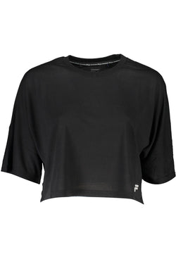 Black Polyester Women T-Shirt Fila