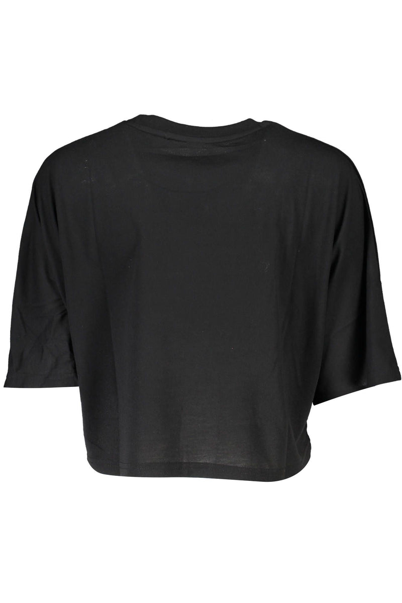 Black Polyester Women T-Shirt Fila