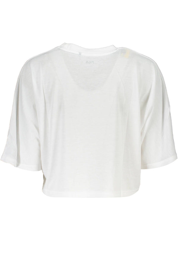 White Polyester Women T-Shirt Fila