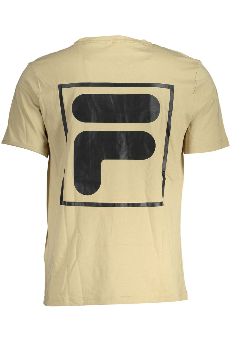 Beige Cotton Men T-Shirt Fila