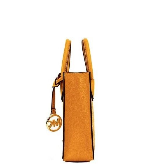 Mercer XS Honeycomb Gold Signature PVC North South Shopper Crossbody Bag Michael Kors