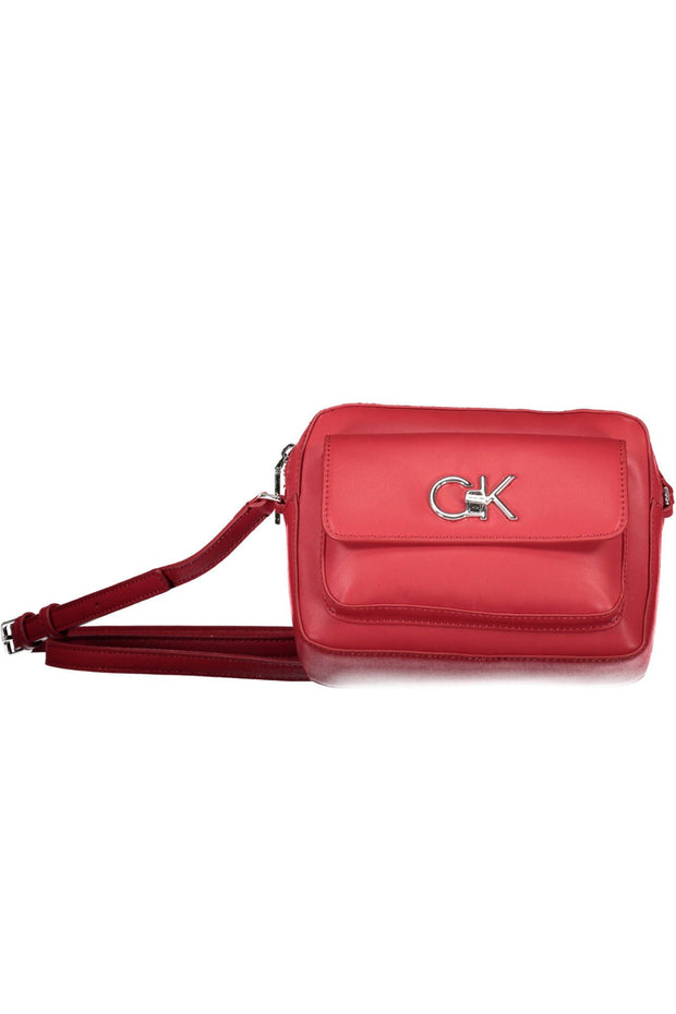 Red Polyester Women Handbag Calvin Klein