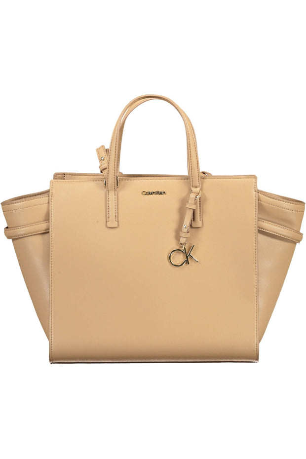 Beige Polyester Women Handbag Calvin Klein