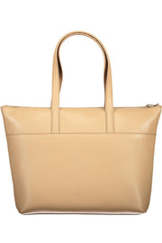 Beige Polyester Women Handbag Calvin Klein