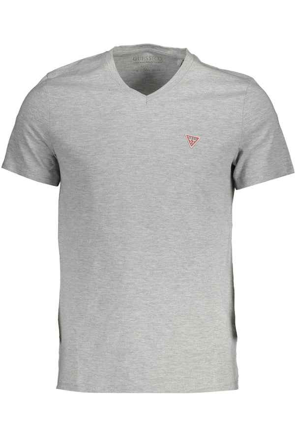 Gray Cotton Men TShirt Guess Jeans