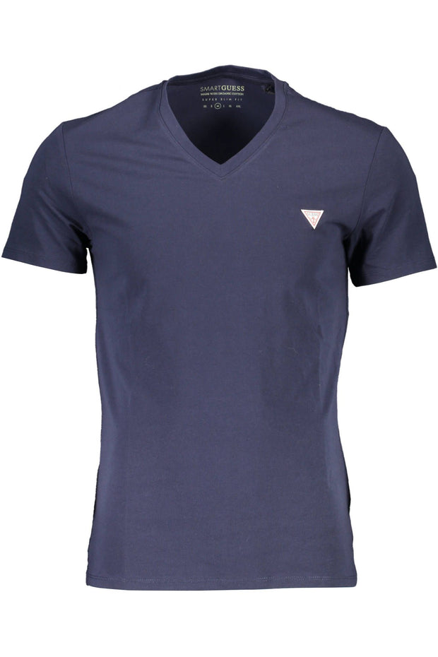 Blue Cotton Men T-Shirt Guess Jeans