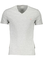 Gray Cotton Men T-Shirt Guess Jeans