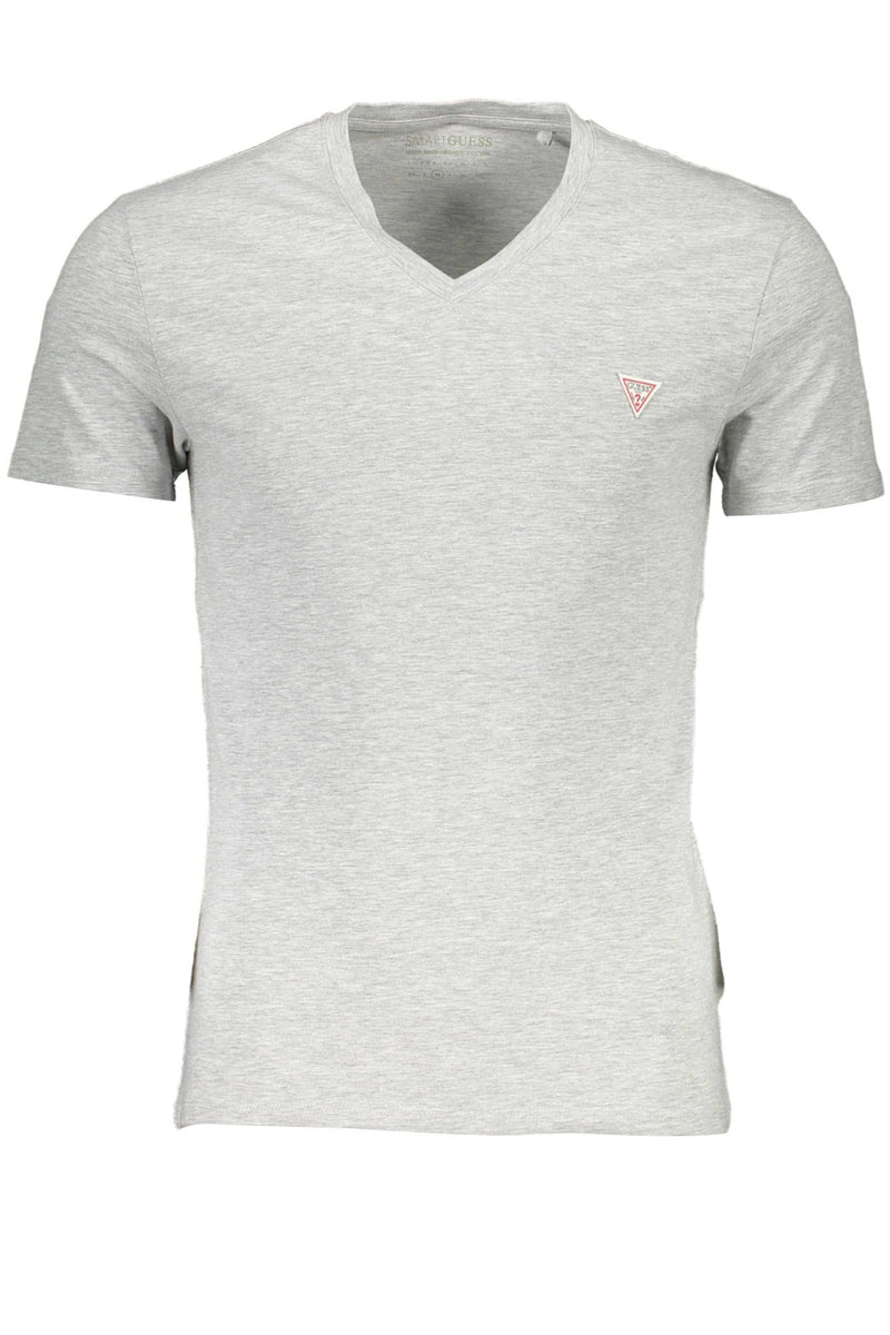 Gray Cotton Men T-Shirt Guess Jeans