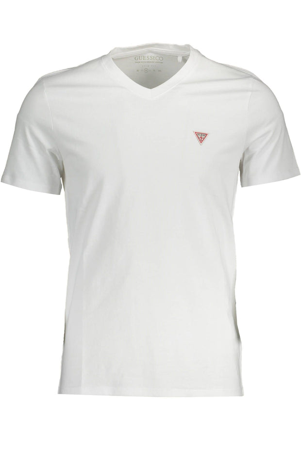 White Cotton Men TShirt Guess Jeans