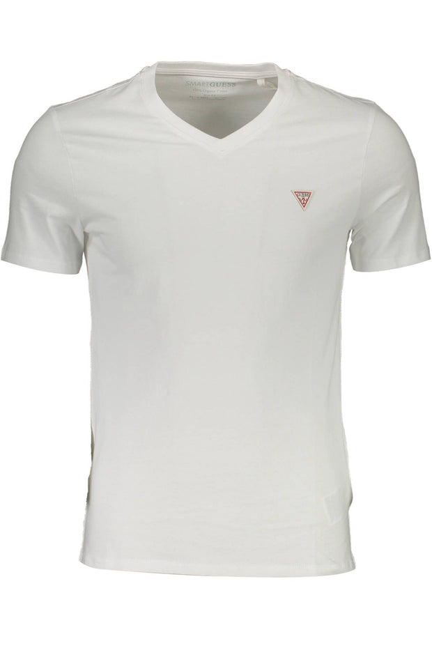 White Cotton Men TShirt Guess Jeans