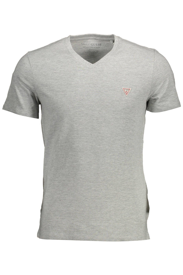 Gray Cotton Men TShirt Guess Jeans