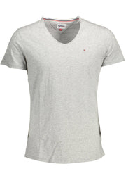 Gray Polyester Men T-Shirt Tommy Hilfiger