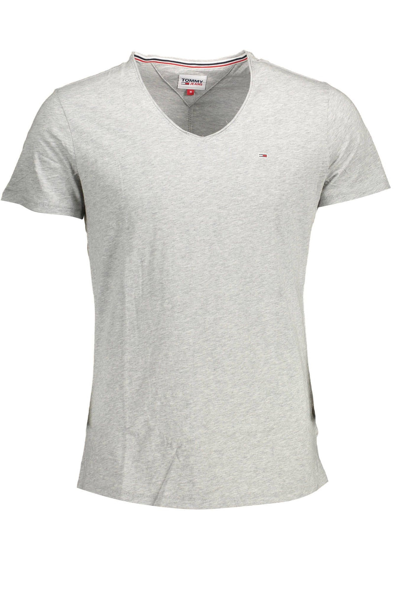 Gray Polyester Men T-Shirt Tommy Hilfiger