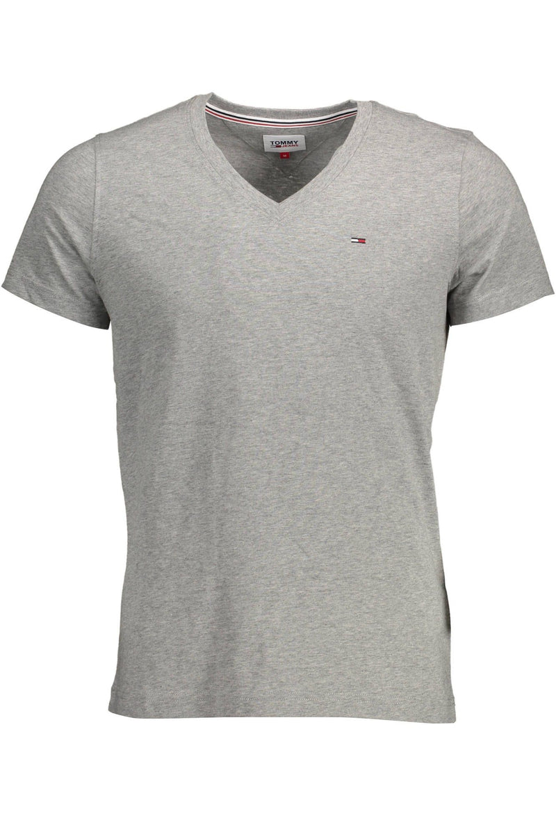 Gray Cotton Men T-Shirt Tommy Hilfiger