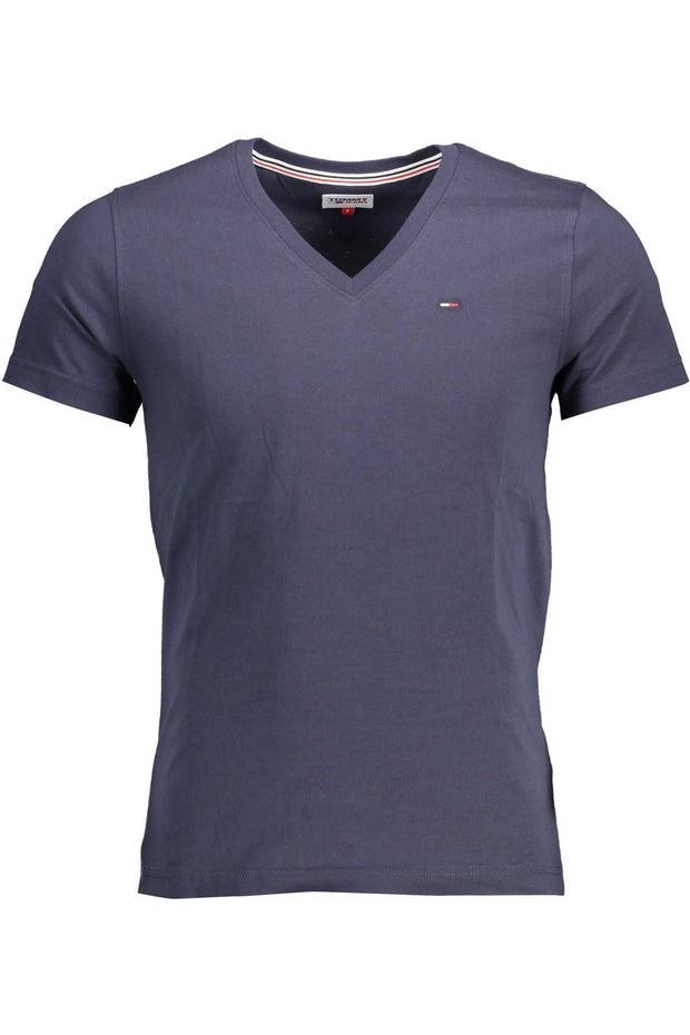 Blue Cotton Men T-Shirt Tommy Hilfiger