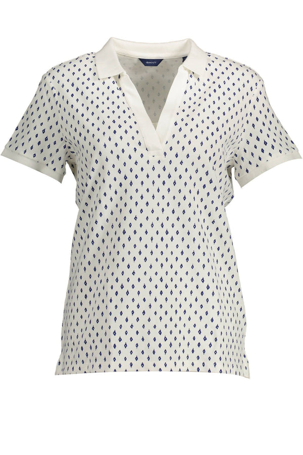 White Cotton Women Polo Shirt Gant