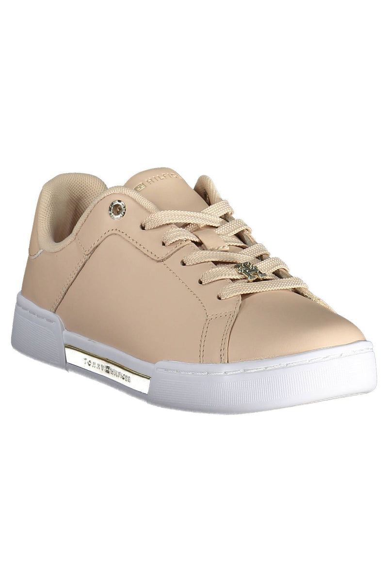 Pink Leather Women Sneaker Tommy Hilfiger