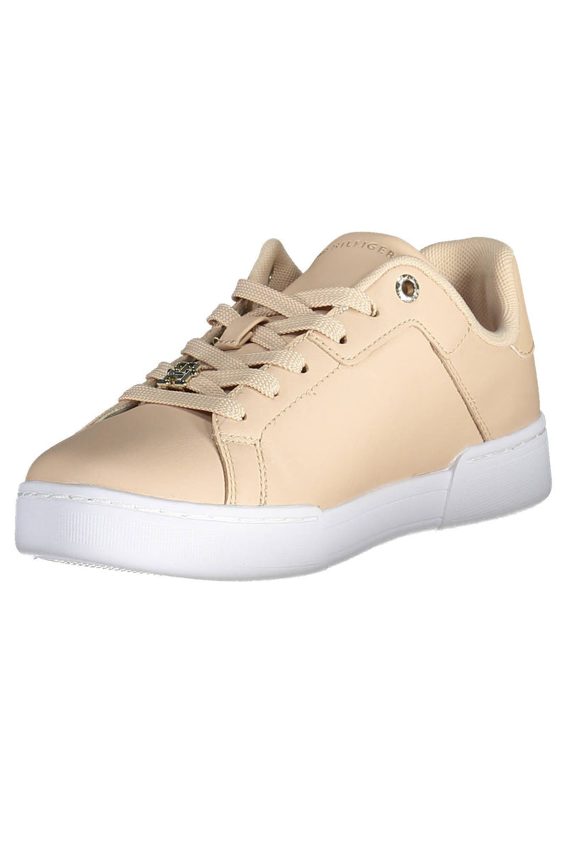 Pink Leather Women Sneaker Tommy Hilfiger