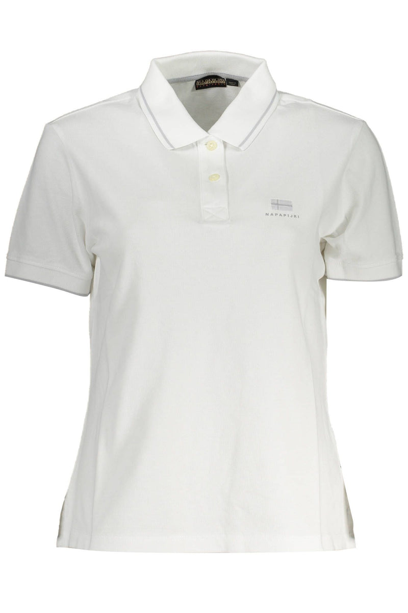 White Cotton Women Polo Shirt Napapijri