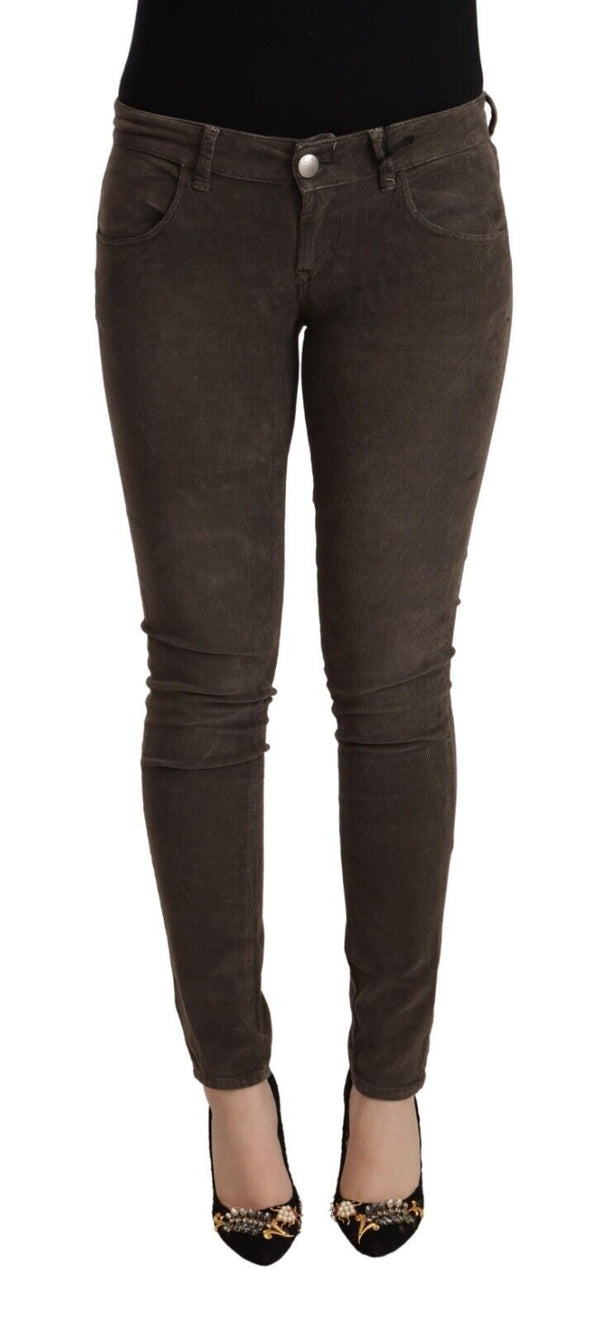 Chic Slim Fit Brown Skinny Jeans Acht