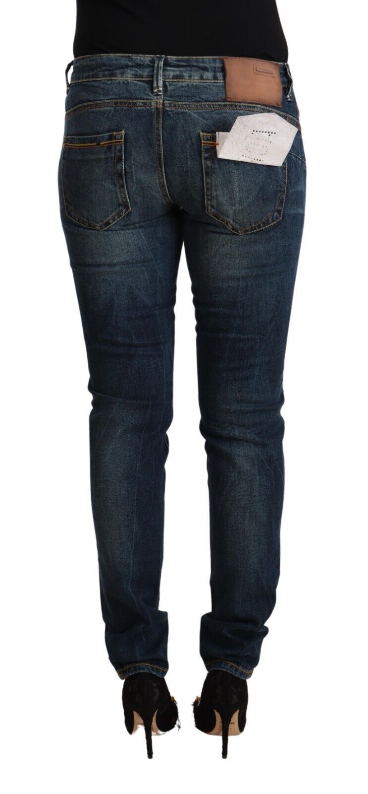 Elegant Slim Fit Low Waist Denim Jeans Acht