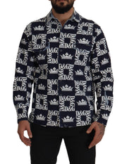 Elegant Slim Fit Blue Crown Shirt Dolce & Gabbana