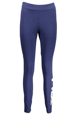 Blue Cotton Women Legging Fila