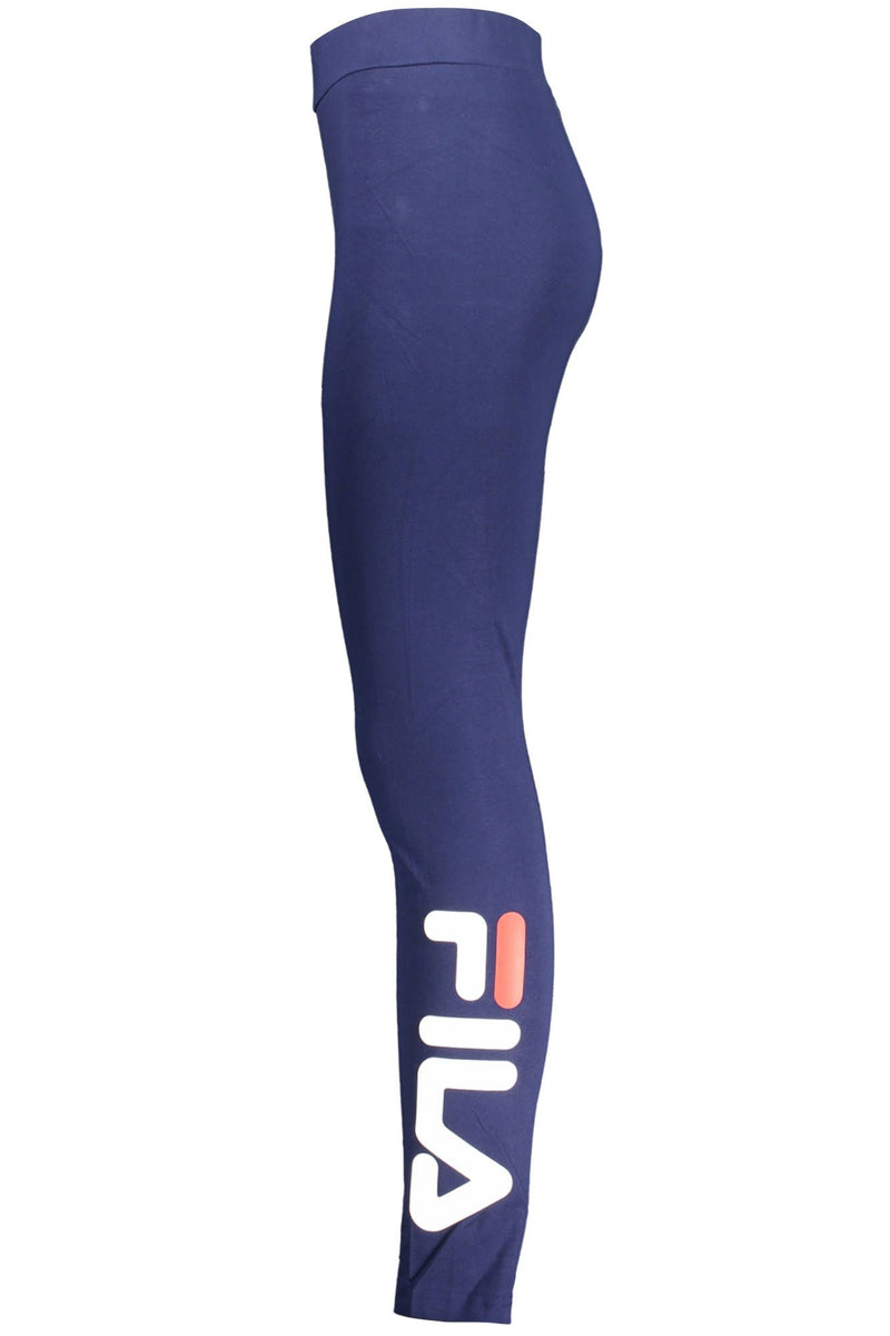 Blue Cotton Women Legging Fila