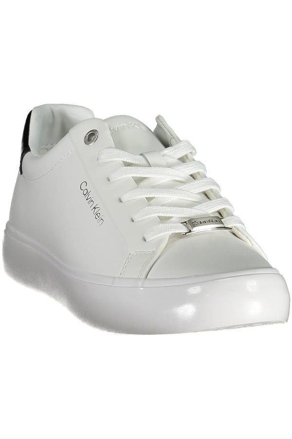 White Leather Women Sneaker Calvin Klein