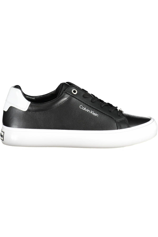 Black Leather Women Sneaker Calvin Klein