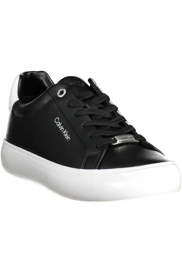 Black Leather Women Sneaker Calvin Klein