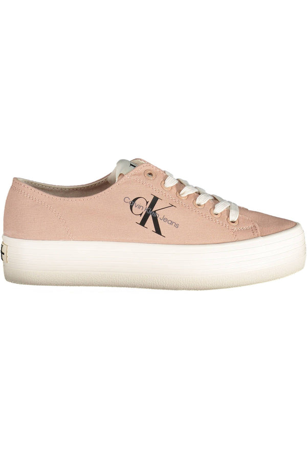 Pink Cotton Women Sneaker Calvin Klein