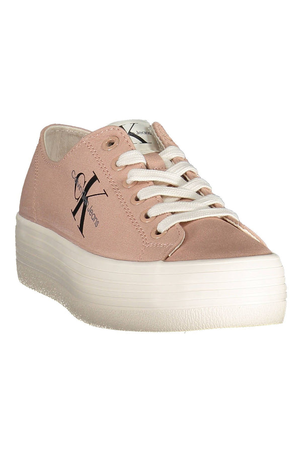 Pink Cotton Women Sneaker Calvin Klein