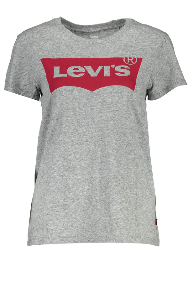 Gray Cotton Women T-Shirt Levi's