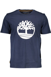 Blue Cotton Men T-Shirt Timberland