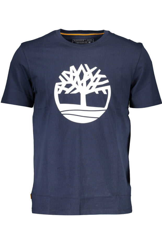 Blue Cotton Men T-Shirt Timberland