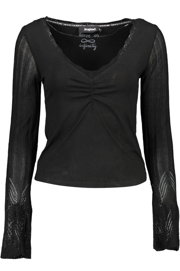 Black Viscose Women Sweater Desigual