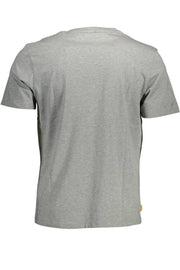 Gray Cotton Men T-Shirt Timberland