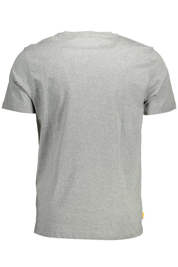 Gray Cotton Men T-Shirt Timberland