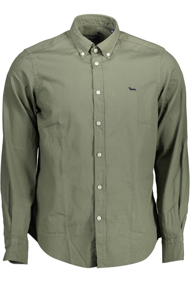 Green Cotton Men Shirt Harmont & Blaine