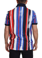 Elegant Striped Cotton Polo T-shirt Dolce & Gabbana